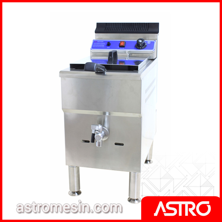 Mesin Deep Fryer Penggorengan Gas ASTRO 1 Basket 17 Liter Surabaya Mesin Deep Fryer Penggorengan Gas ASTRO 1 Basket 17 Liter Surabaya