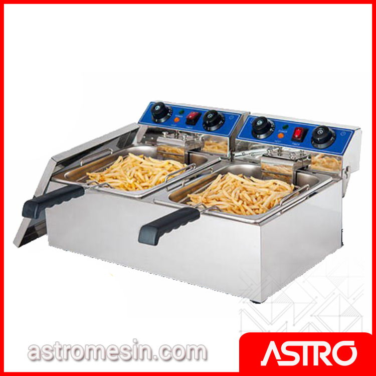 Mesin Deep Fryer Penggorengan Listrik ASTRO 2 Basket Surabaya Mesin Deep Fryer Penggorengan Listrik ASTRO 2 Basket Surabaya