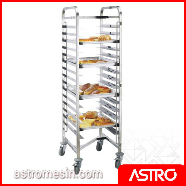 Stainless Steel Gastronom Bakery Trolley GETRA BPT-15 Surabaya